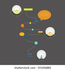 Set of infographic elements. Timeline schedule template. Vector illustration. 