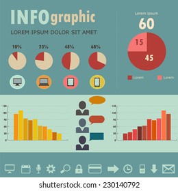 Set of infographic elements. Vector illustration