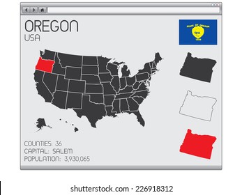 A Set of Infographic Elements within a Web Browser for the State of Oregon