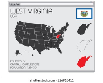 A Set of Infographic Elements within a Web Browser for the State of West Virginia