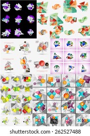 Conjunto de diseños geométricos infográficos