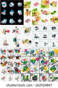 Set of infographic geometric layouts