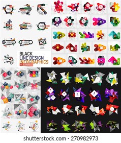 Set of infographic geometric layouts