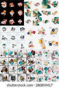 Set of infographic geometric layouts