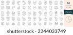 Set of infographic icons. Thin outline icons pack. Vector illustration