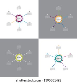 Set of Infographic label design template with icons and options or steps. Can be used for process diagram, presentations, workflow layout, banner, flow chart, info graph.