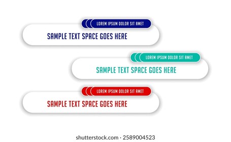 set of infographic lower third news bar banner for tv broadcasts vector