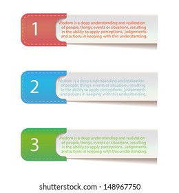 set of infographic option banners