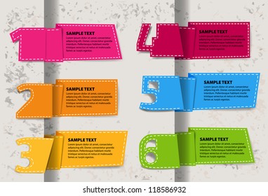 Set for infographic Origami