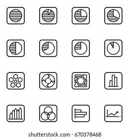 Set of infographic outline vector icons.
