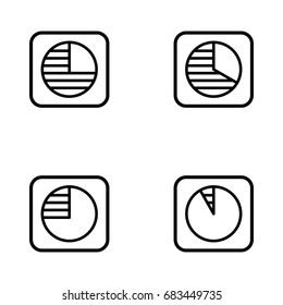 Set of infographic outline vector icons.