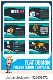 set of infographic presentation template flat design element set for brochure flyer marketing and advertising.Vector layout design illustration
