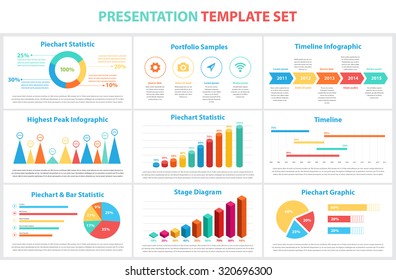 Set of infographic Presentation Template, infographic statistics,elements,charts,business flyer,prototype,layout,corporate commercial data,marketing,design