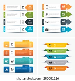 conjunto de modelos de infográfico