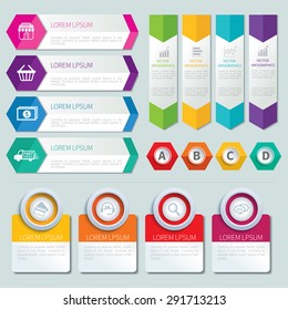 conjunto de plantillas infográficas