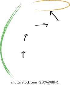 Conjunto de modelos infográficos com elementos desenhados à mão, fluxograma, diagrama de círculo, processo, etapas e opções, vetor eps10 ilustração