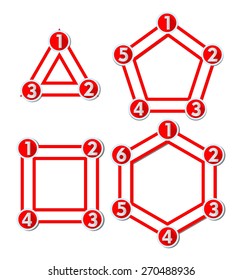 Set of infographic templates for workflow presentation, cycle diagram, option presentation, web design. Classic business concept with 3, 4, 5, 6 options, parts, steps or processes.  