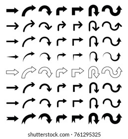 Set of infographic vector arrows.