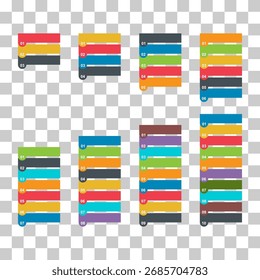 Conjunto de infográfico diagrama vertical, design de informações de negócios, gráfico vetor ilustração .