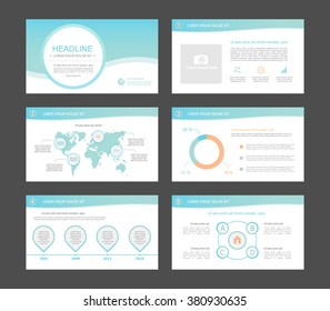 Set of infographic,flyer,presentation,template,web,marketing. Business infographic, blue version.