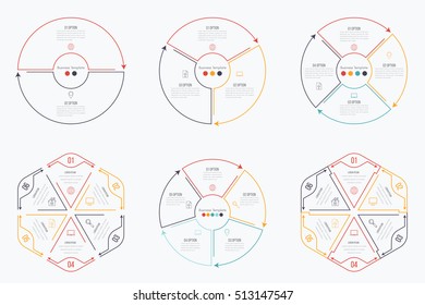 Set with infographics. Data and information visualization. Template. Stock vector