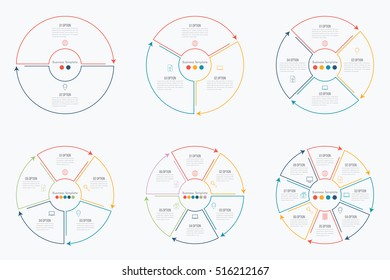 Set with infographics. Data and information visualization. Template. Stock vector
