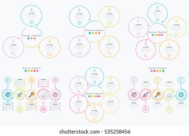 Set with infographics. Data and information visualization. Template. Stock vector