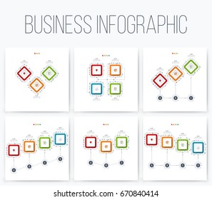 Set with infographics. Data and information visualization. Template. Stock vector
