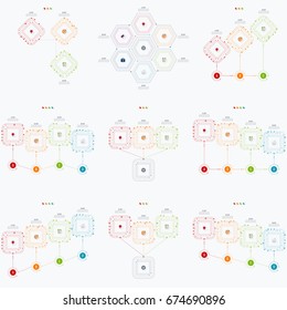 Set with infographics. Data and information visualization. Template. Stock vector