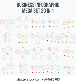 Set with infographics. Data and information visualization. Template. Stock vector