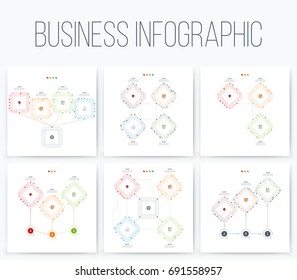 Set with infographics. Data and information visualization. Template. Stock vector