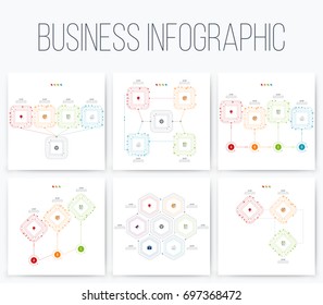 Set with infographics. Data and information visualization. Template. Stock vector