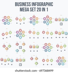 Set with infographics. Data and information visualization. Template. Stock vector