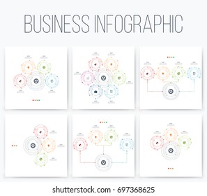 Set with infographics. Data and information visualization. Template. Stock vector