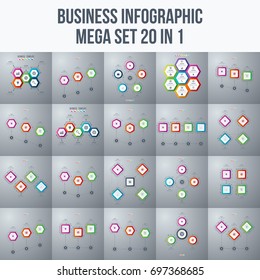 Set with infographics. Data and information visualization. Template. Stock vector
