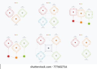 Set with infographics. Data and information visualization. Template. Stock vector. Dynamic infographics stylish geometric. element for design business invitations, gift cards, flyers and brochures