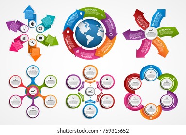 Set of infographics. Design elements. Infographics for business presentations or information banner. 