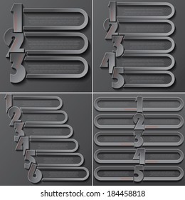 Set of infographics design with numbers 