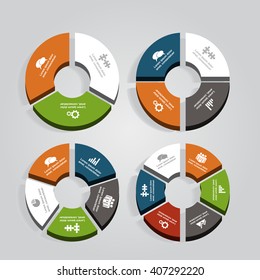 Set of infographics design template with place for your data. Vector illustration.