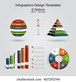 Set of infographics design template with place for your data. Vector illustration.