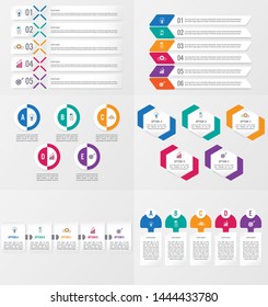Set of infographics element template with options.
