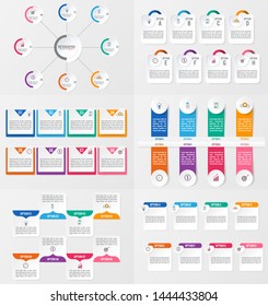 Set of infographics element template with options.
