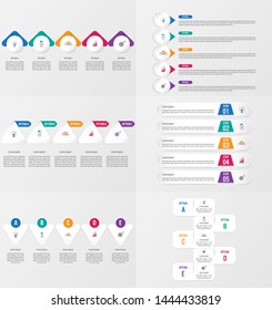 Set of infographics element template with options.
