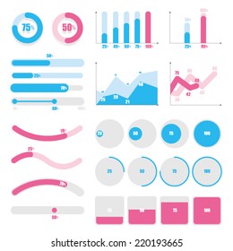 Set of infographics elements. Futuristic inforgaphics set.
