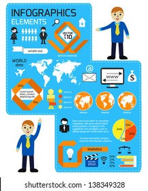 Set of infographics elements. Vector illustration.