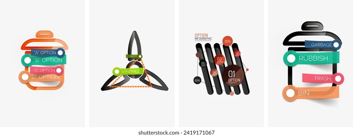 Set of infographics with line design icons. Vector illustration For Wallpaper, Banner, Background, Card, Book Illustration, landing page