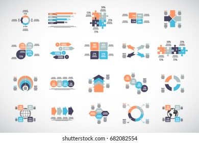 Set of infographics templates - Eps 10 vector - Fully and easy editable
