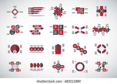 Set of infographics templates - Eps 10 vector - Fully and easy editable