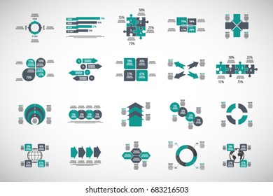 Set of infographics templates - Eps 10 vector - Fully and easy editable