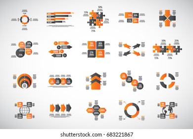 Set of infographics templates - Eps 10 vector - Fully and easy editable
